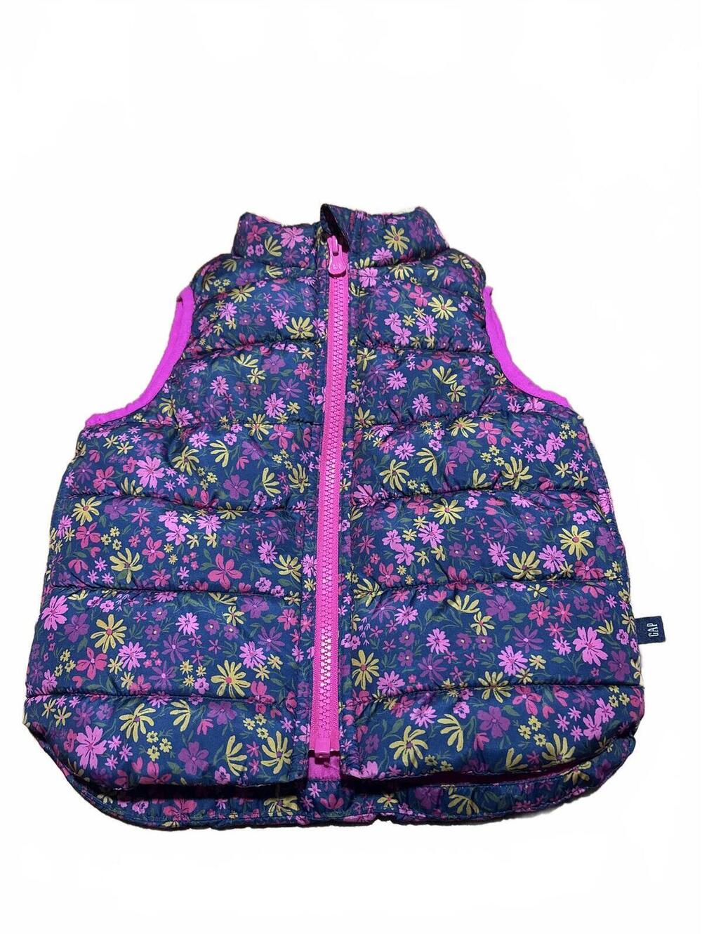 Baby GAP Floral Puffer Vest Jacket for Toddlers Size 2T Girls Kids